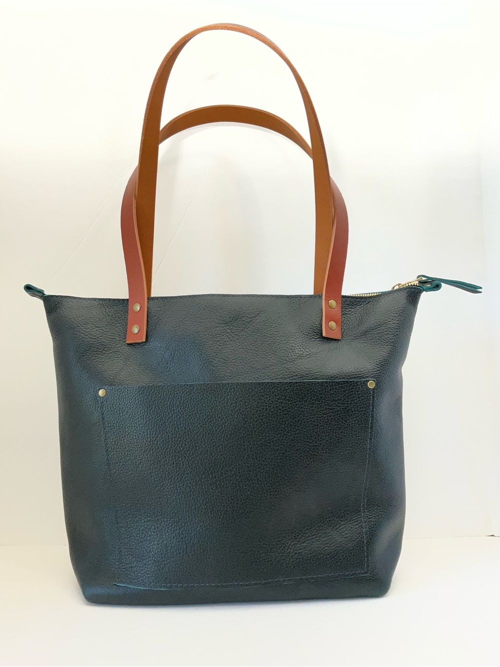 Portland Leather Medium Zippered Tote in Boreal-NEW